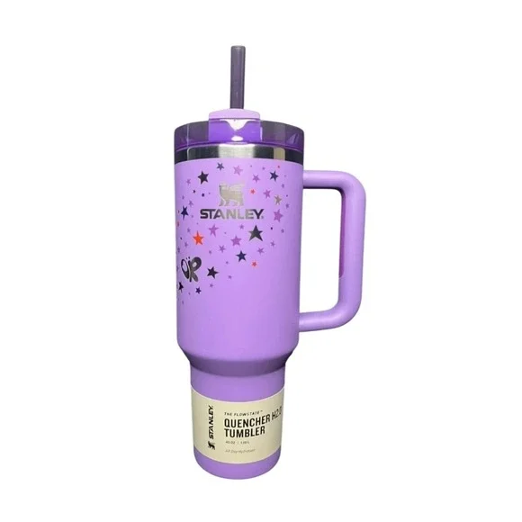 Olivia Rodrigo x Stanley Quencher H2.0 FlowState Tumbler 40oz Purple Star NEW - Picture 2 of 5